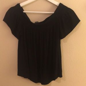 cute off the shoulder black never worn top